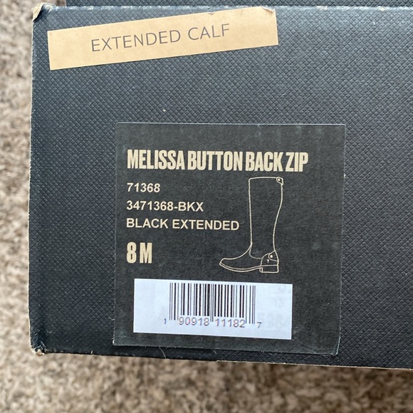FRYE Women's Extended Calf Melissa Button Back Zip Tall Boots 8M BRAND NEW!! - Picture 7 of 13